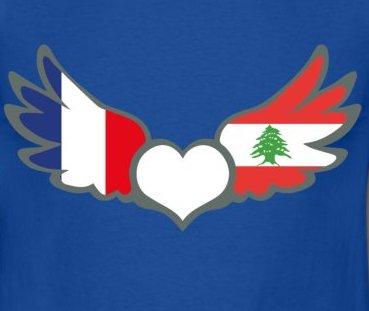 Bi nationalite drapeaux france liban ii tee shirts t shirt homme